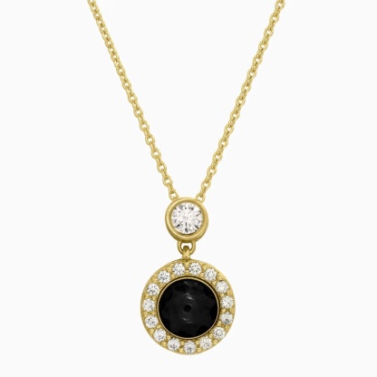 Mini Halo Diamond 925 Sterling Silver Photo Projection Necklace
