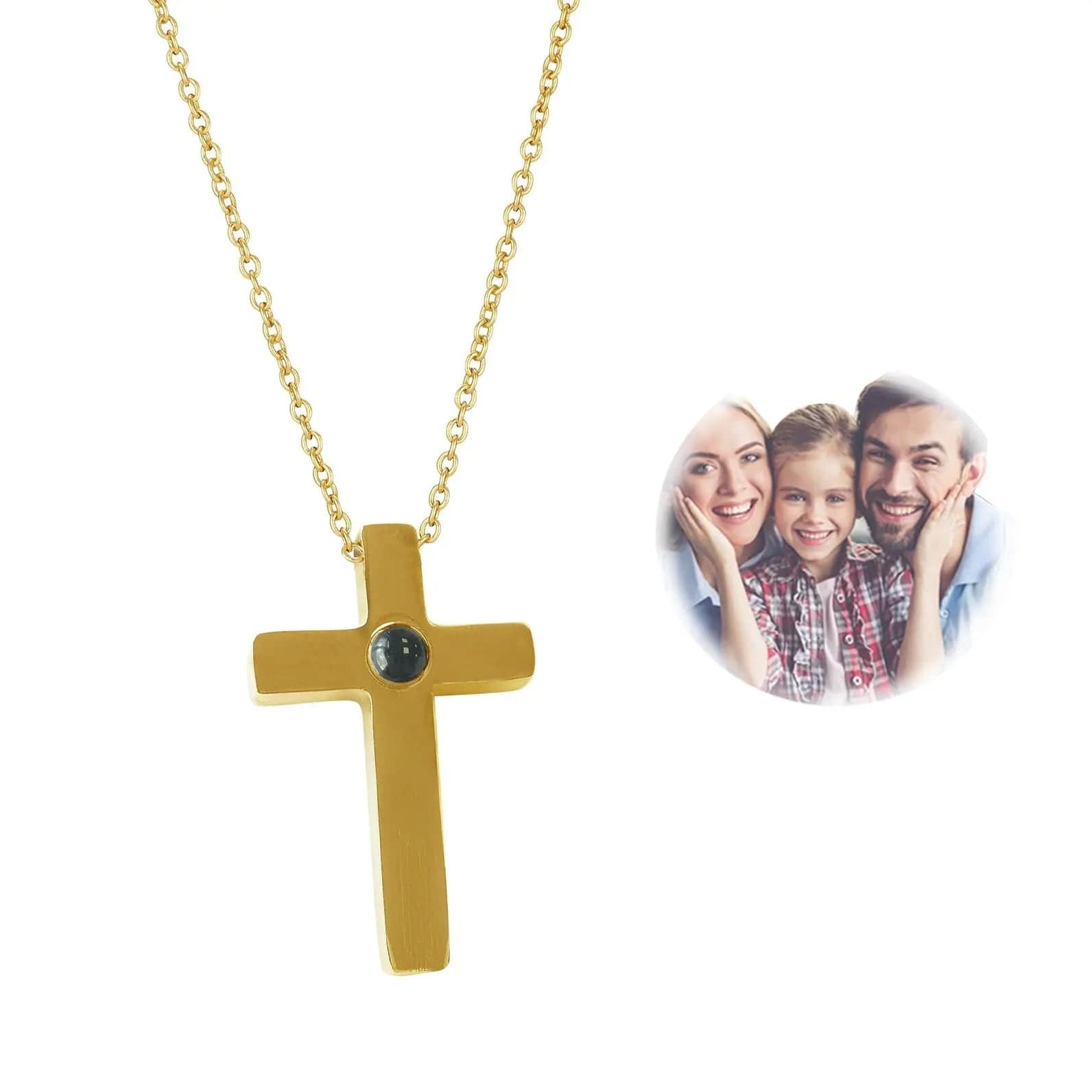 Divine CrossProjection Pendant Necklace