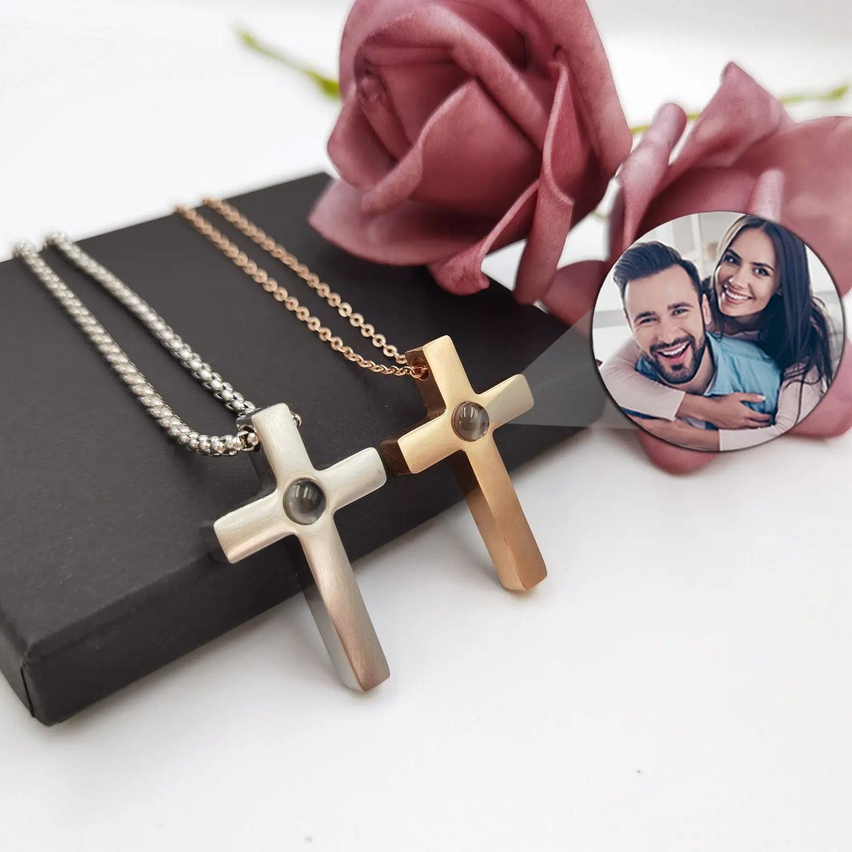 Divine CrossProjection Pendant Necklace