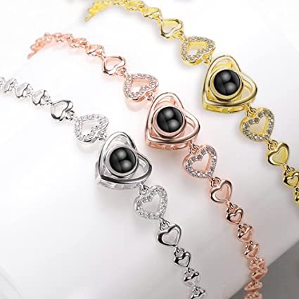 Photo Projection Heart Fashion Bracelet