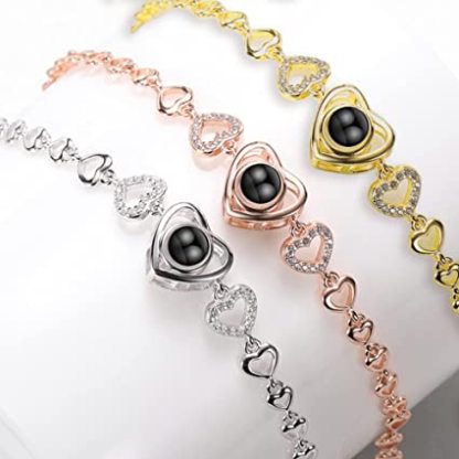  Photo Projection Heart Fashion Bracelet