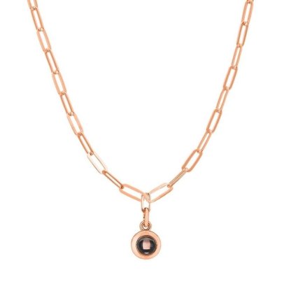 Paperclip 925 Sterling Silver Photo Projection Necklace
