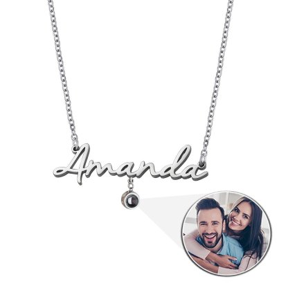 Name Zircon Gem Projection Necklace