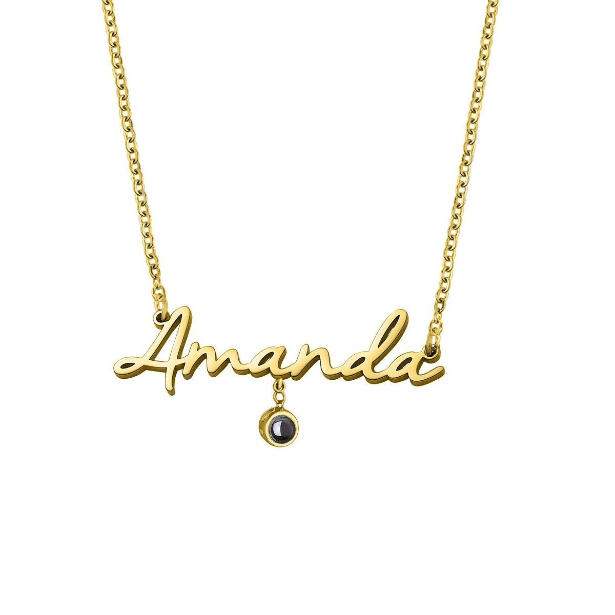 Name Zircon Gem Projection Necklace