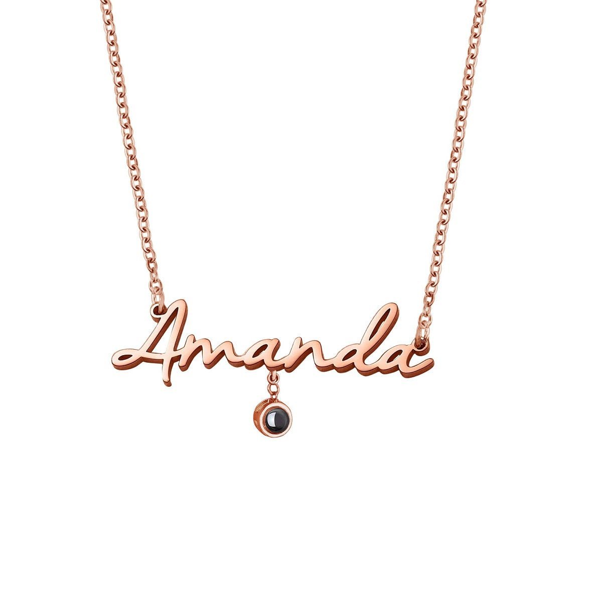 Name Zircon Gem Projection Necklace