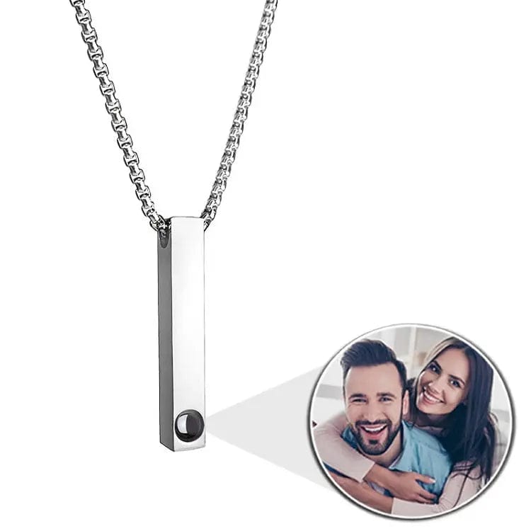 Rectangular Bar Projection Necklace