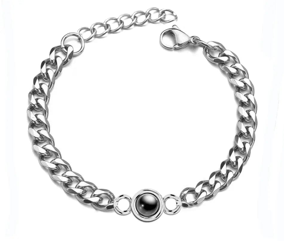 Photo Projection Thick Chain Bracelet