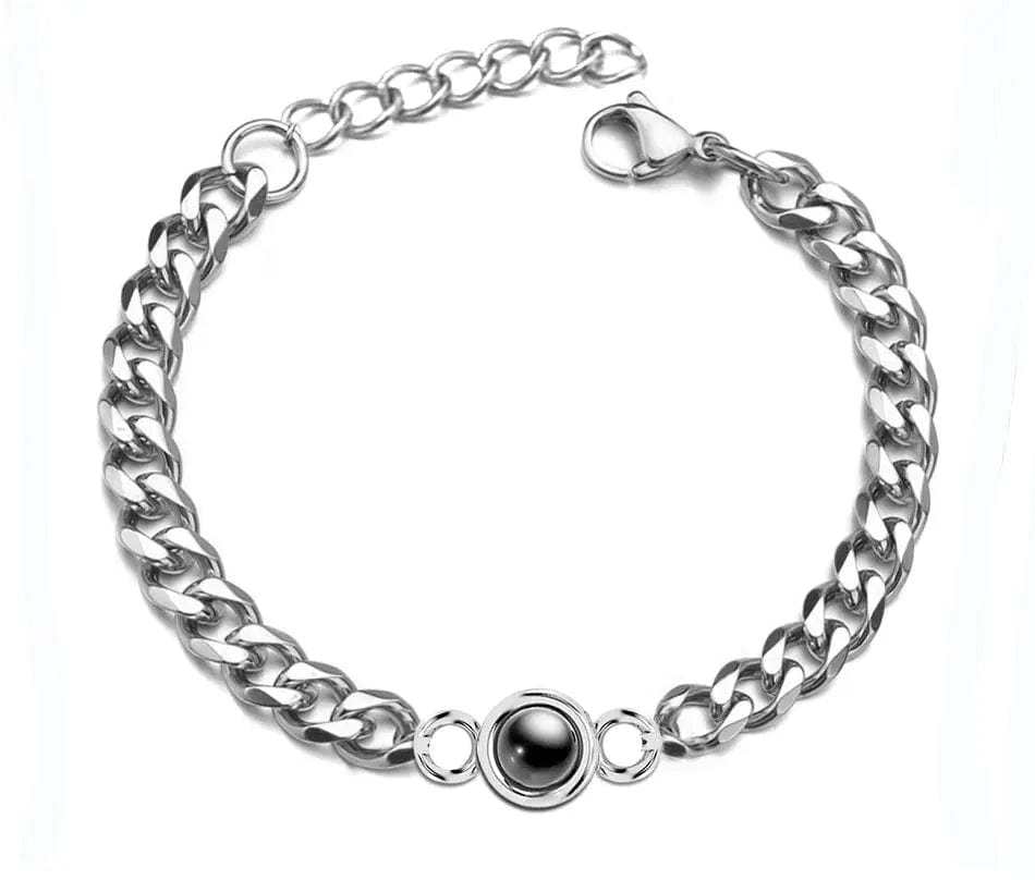 Photo Projection Thick Chain Bracelet