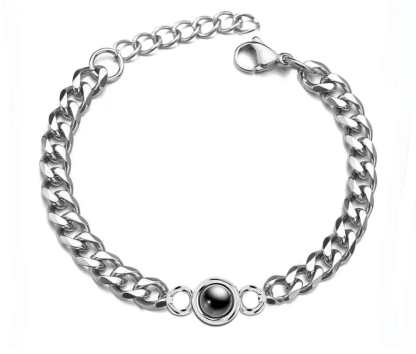  Photo Projection Thick Chain Bracelet