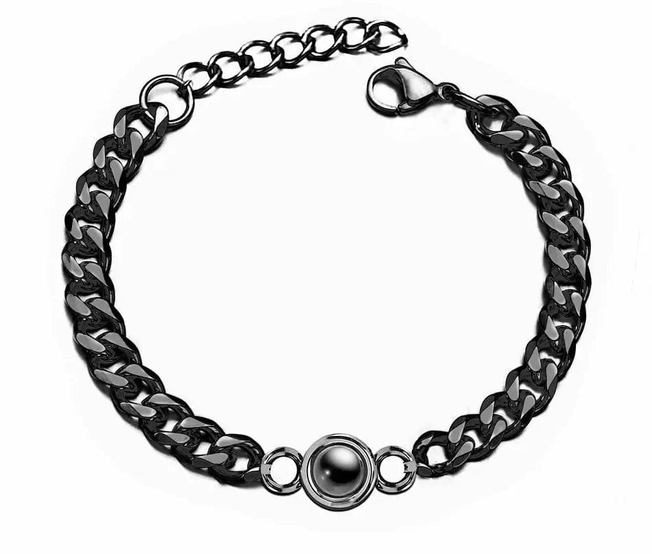 Photo Projection Thick Chain Bracelet