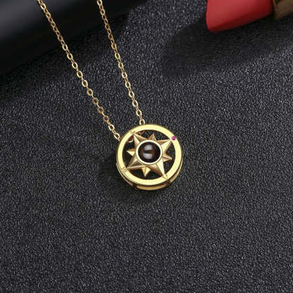 Solara 925 Sterling Silver Photo Projection Necklace
