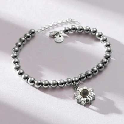  Sunflower Hidden Photo Bracelet