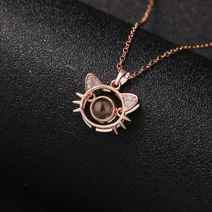 Whiskered Memories 925 Sterling Silver Projection Necklace