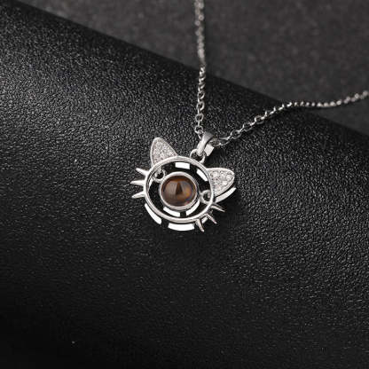 Whiskered Memories 925 Sterling Silver Projection Necklace