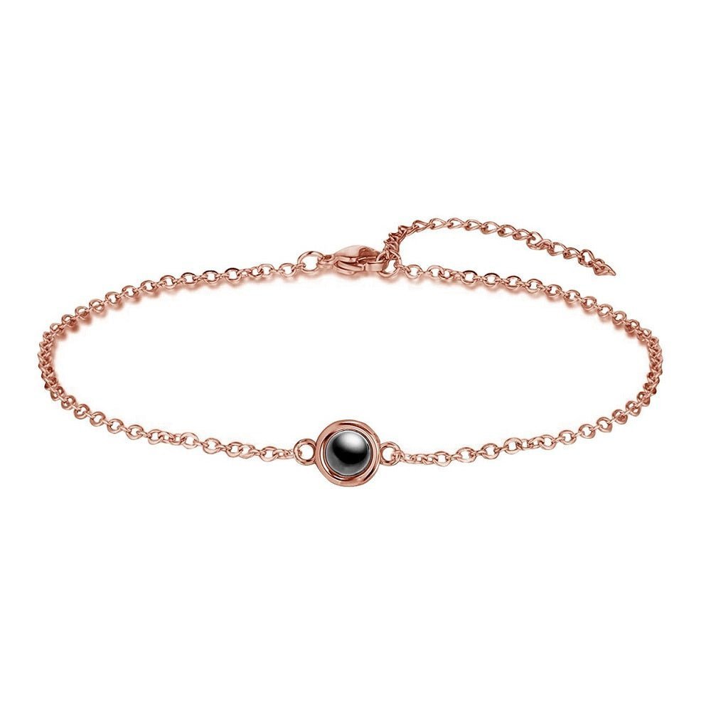 Mother & Daughter Matching Photo Projection Dainty Bracelet