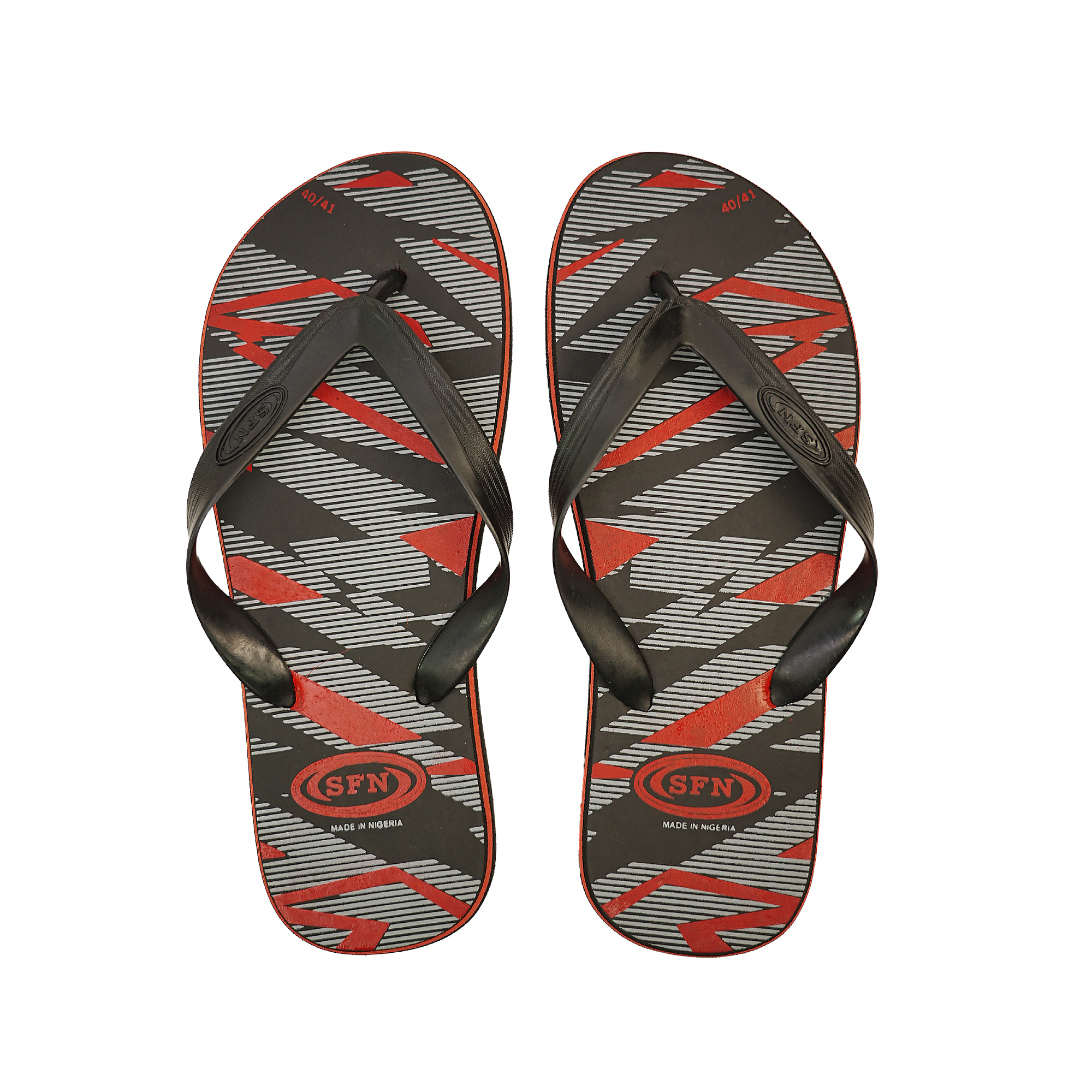 SNP Footwear Top Men's Flip Flops - Flat Beach Slippers Black