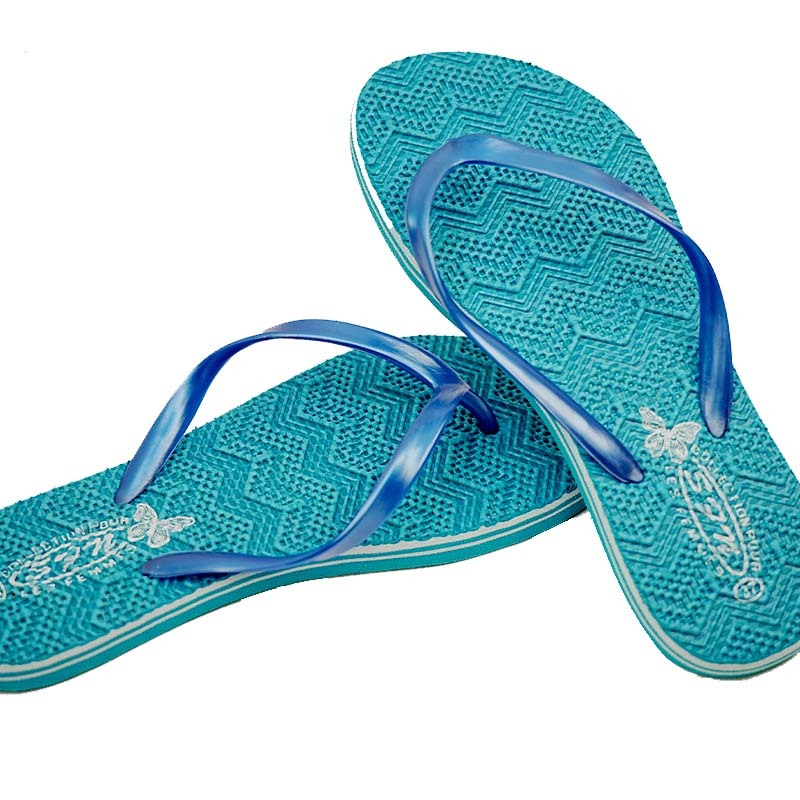 SNP Footwear Women's Flip Flops - Flat Beach Slippers Blue