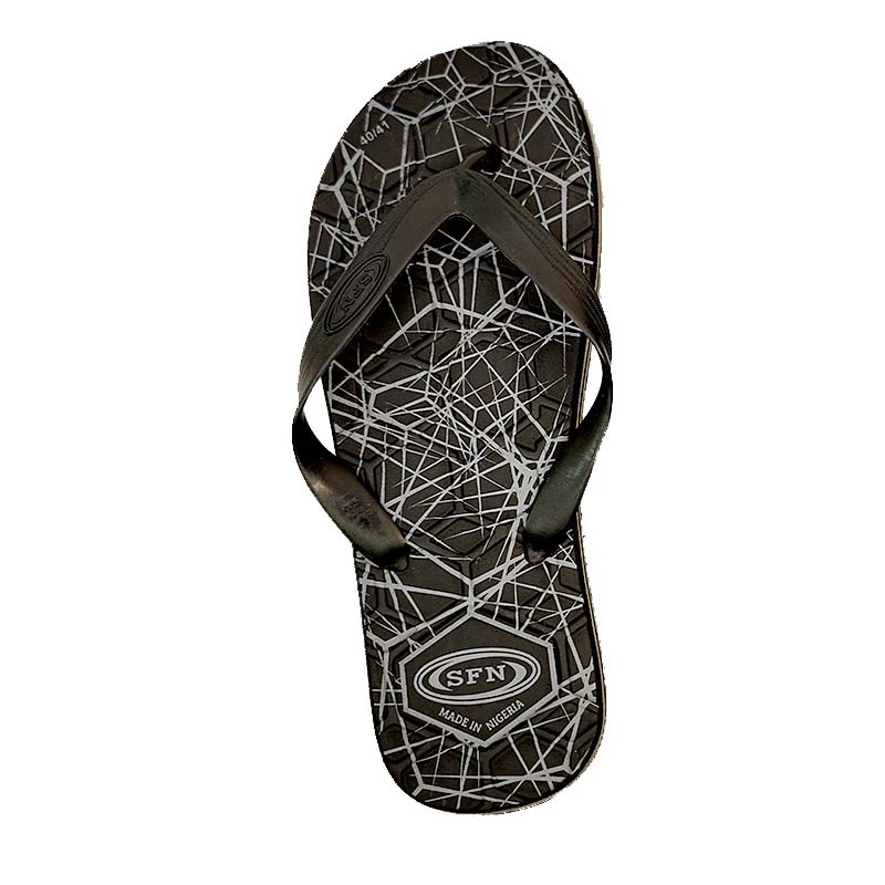 SNP Footwear Top Men's Flip Flops - Flat Beach Slippers Black