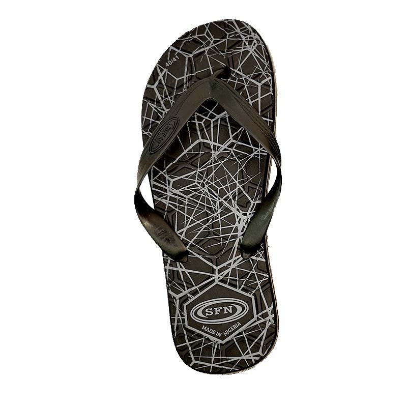 SNP Footwear Top Men's Flip Flops - Flat Beach Slippers Black