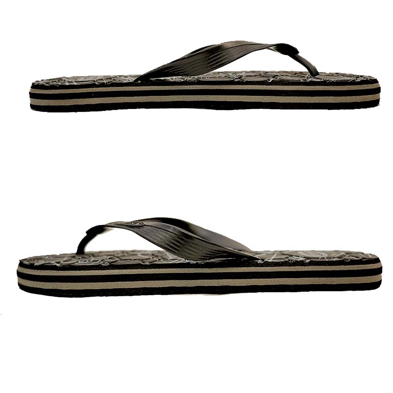 SNP Footwear Top Men's Flip Flops - Flat Beach Slippers Black