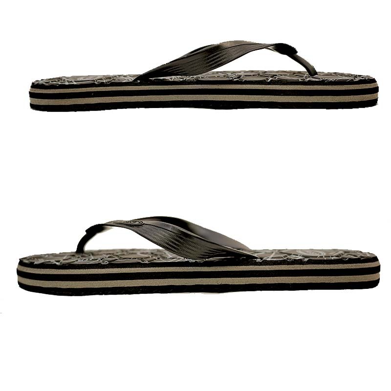 SNP Footwear Top Men's Flip Flops - Flat Beach Slippers Black