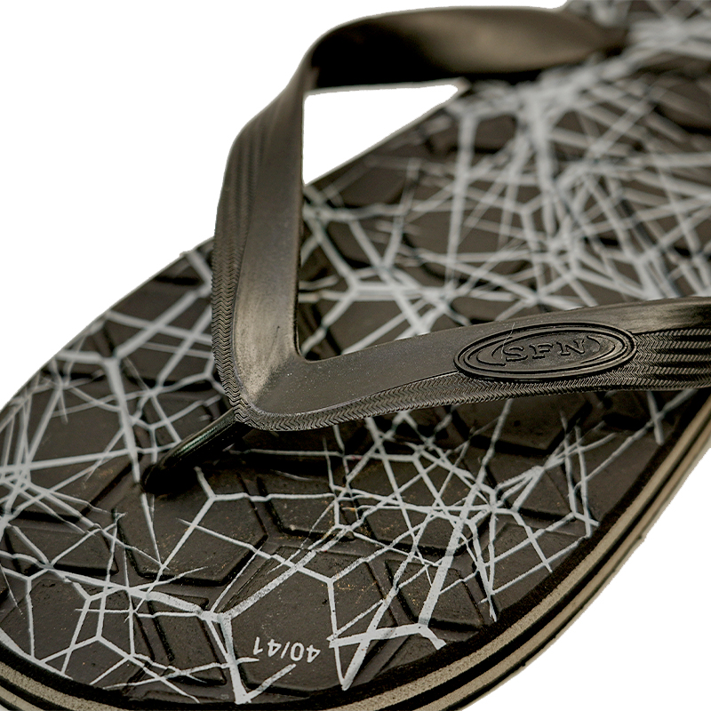 SNP Footwear Top Men's Flip Flops - Flat Beach Slippers Black