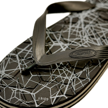 SNP Footwear Top Men's Flip Flops - Flat Beach Slippers Black