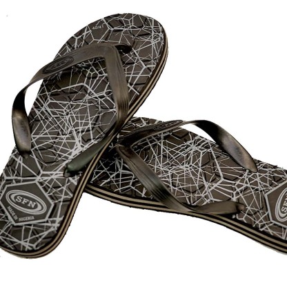 SNP Footwear Top Men's Flip Flops - Flat Beach Slippers Black