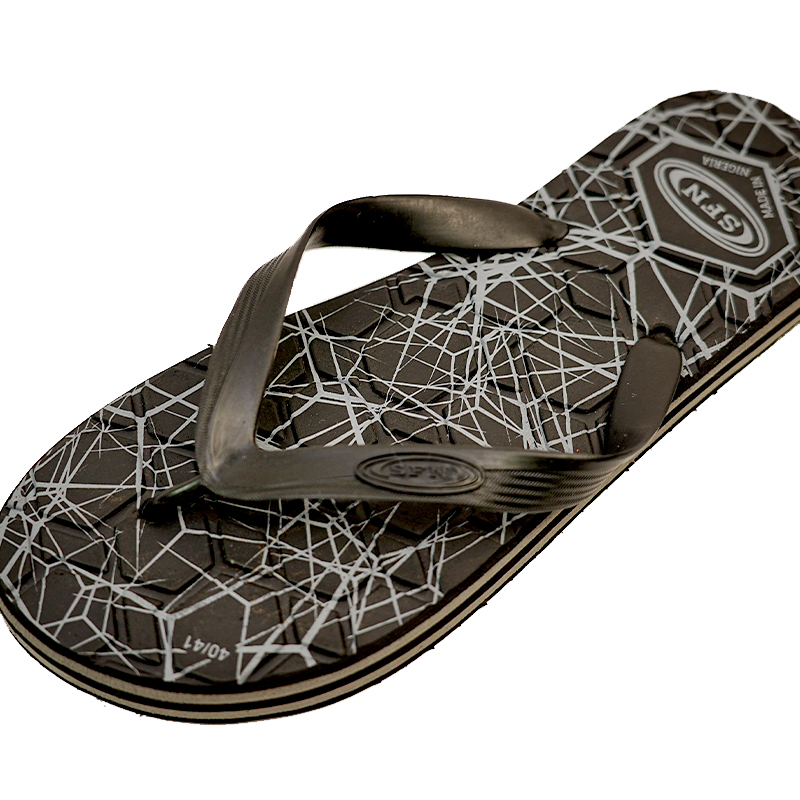 SNP Footwear Top Men's Flip Flops - Flat Beach Slippers Black