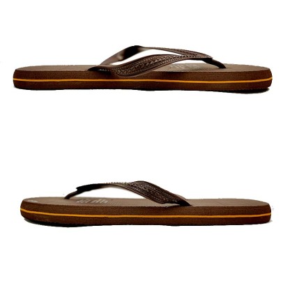 SNP Footwear Top Men's Flip Flops - Flat Beach Slippers Brown