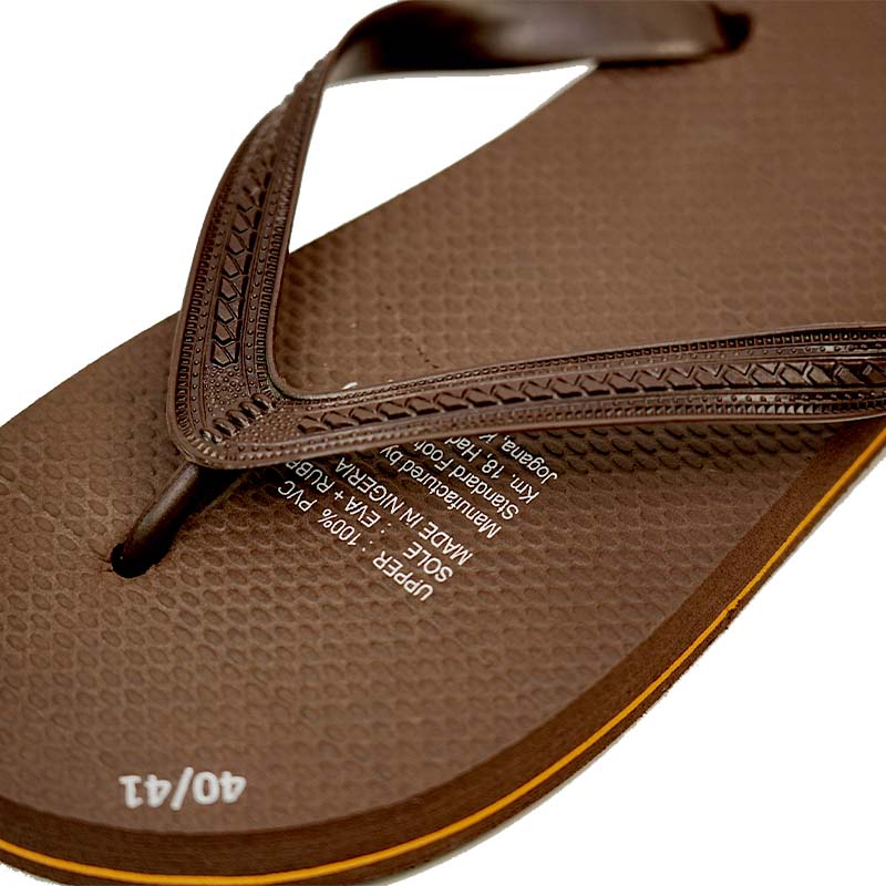 SNP Footwear Top Men's Flip Flops - Flat Beach Slippers Brown