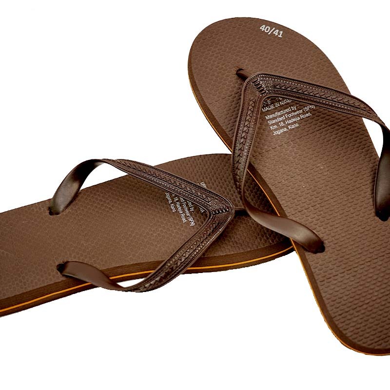 SNP Footwear Top Men's Flip Flops - Flat Beach Slippers Brown