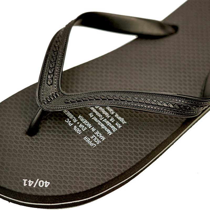 SNP Footwear Top Men's Flip Flops - Flat Beach Slippers Black