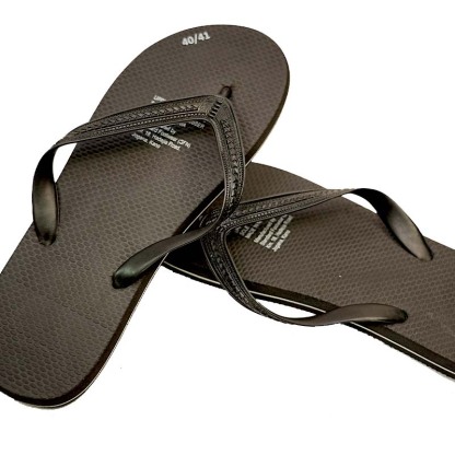 SNP Footwear Top Men's Flip Flops - Flat Beach Slippers Black