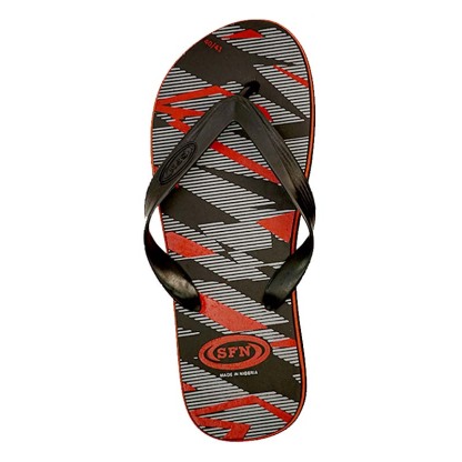 SNP Footwear Top Men's Flip Flops - Flat Beach Slippers Black