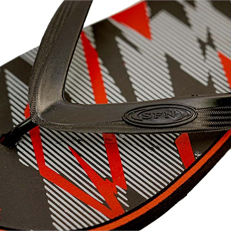 SNP Footwear Top Men's Flip Flops - Flat Beach Slippers Black