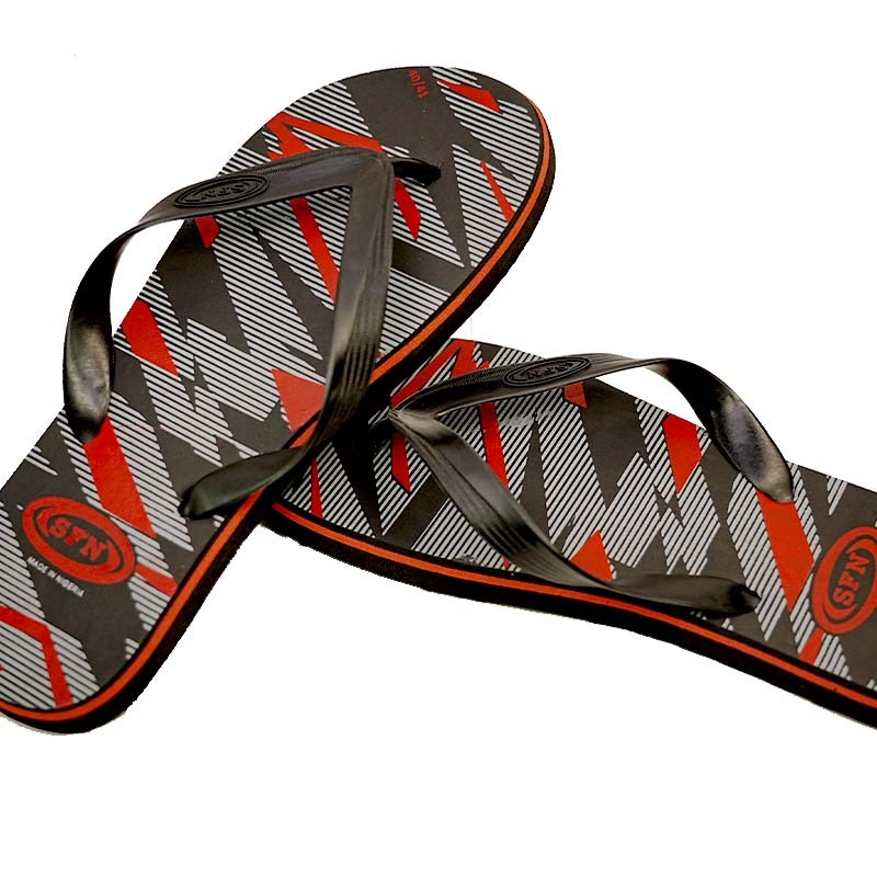 SNP Footwear Top Men's Flip Flops - Flat Beach Slippers Black