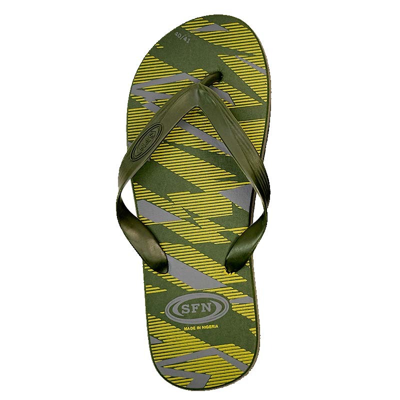 SNP Footwear Top Men's Flip Flops - Flat Beach Slippers Dark green