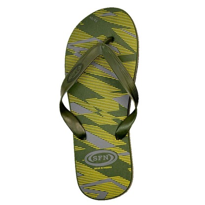 SNP Footwear Top Men's Flip Flops - Flat Beach Slippers Dark green