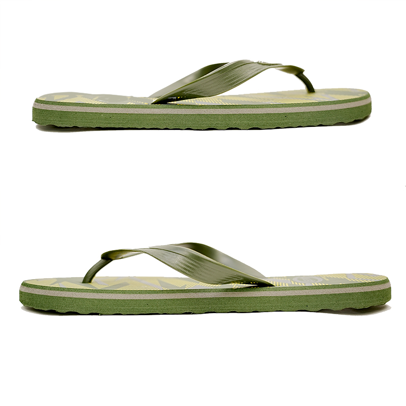 SNP Footwear Top Men's Flip Flops - Flat Beach Slippers Dark green