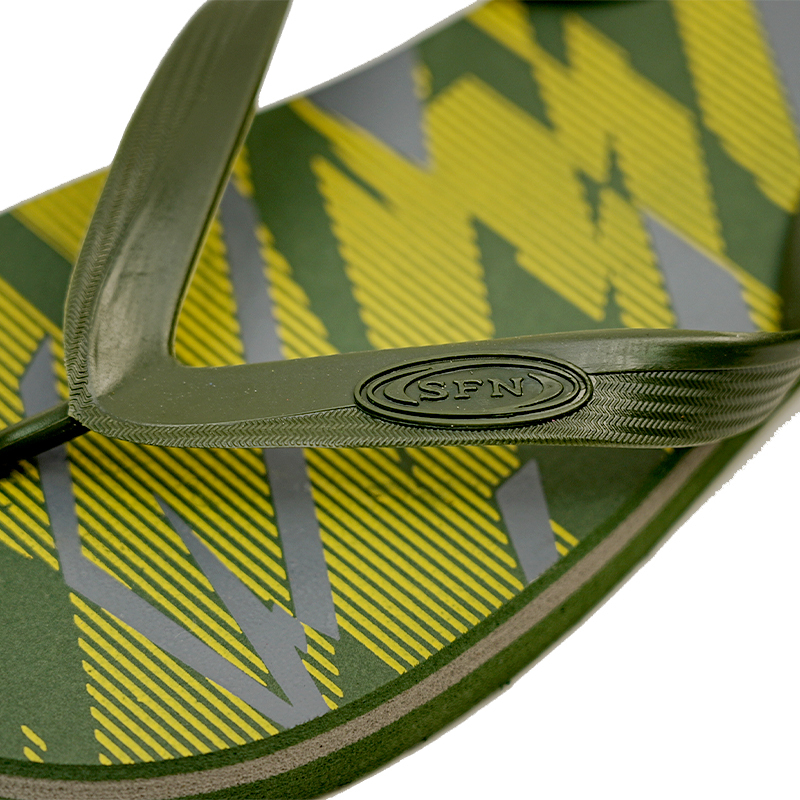 SNP Footwear Top Men's Flip Flops - Flat Beach Slippers Dark green