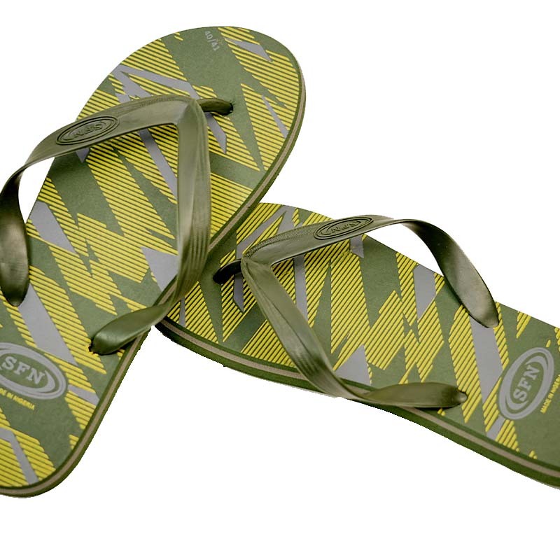 SNP Footwear Top Men's Flip Flops - Flat Beach Slippers Dark green