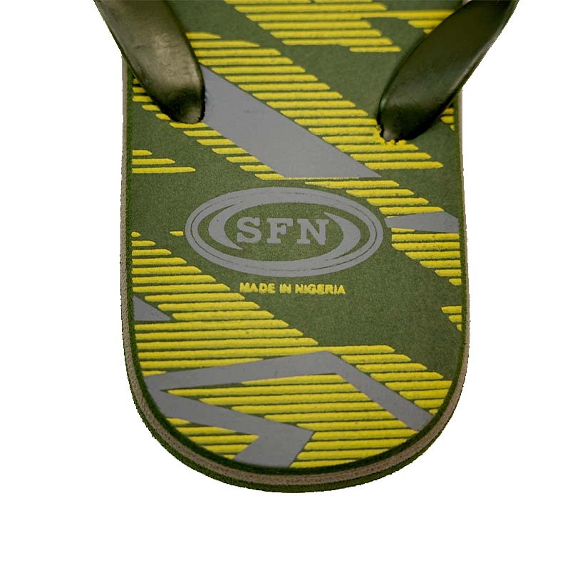 SNP Footwear Top Men's Flip Flops - Flat Beach Slippers Dark green