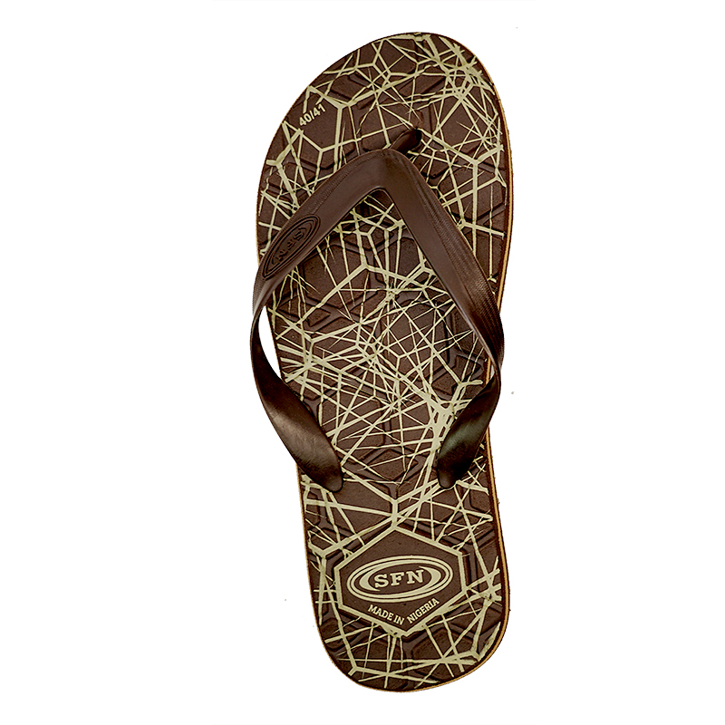 SNP Footwear Top Men's Flip Flops - Flat Beach Slippers Brown