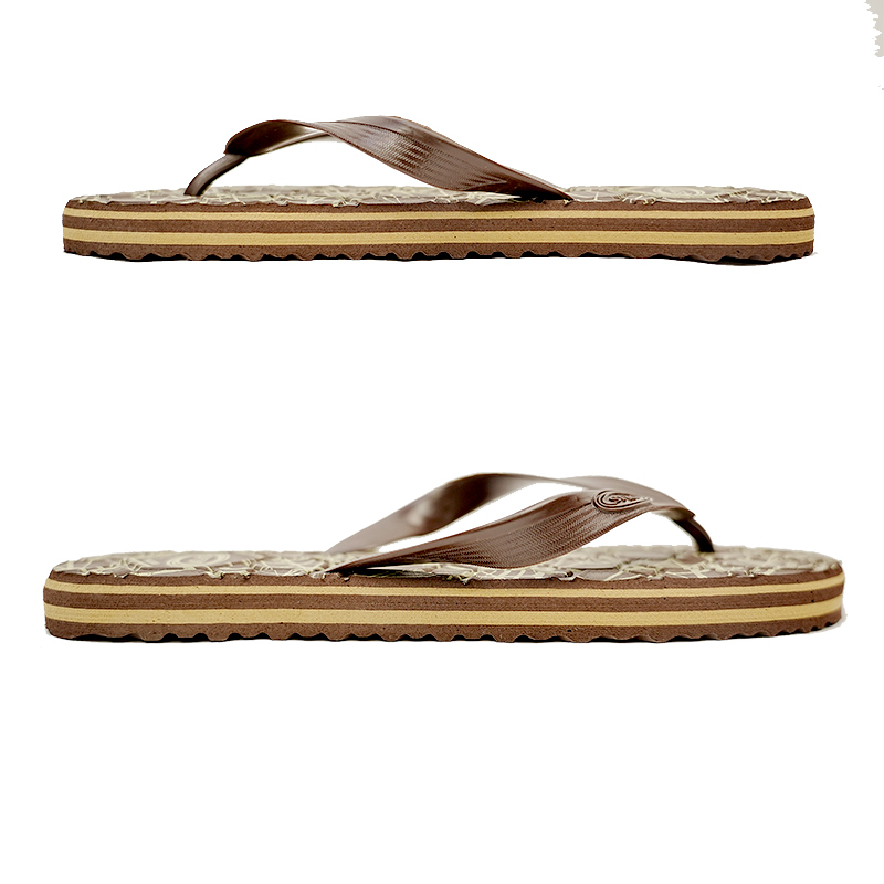 SNP Footwear Top Men's Flip Flops - Flat Beach Slippers Brown