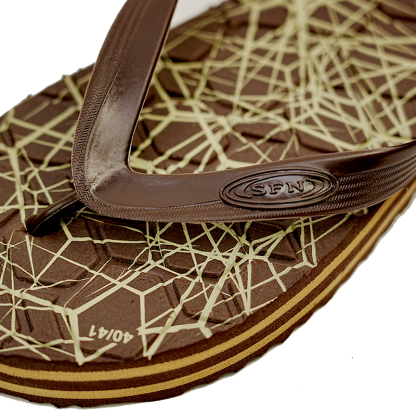 SNP Footwear Top Men's Flip Flops - Flat Beach Slippers Brown