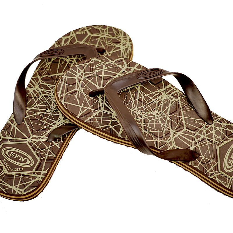 SNP Footwear Top Men's Flip Flops - Flat Beach Slippers Brown