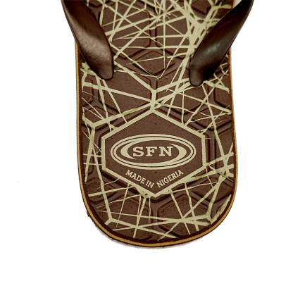 SNP Footwear Top Men's Flip Flops - Flat Beach Slippers Brown