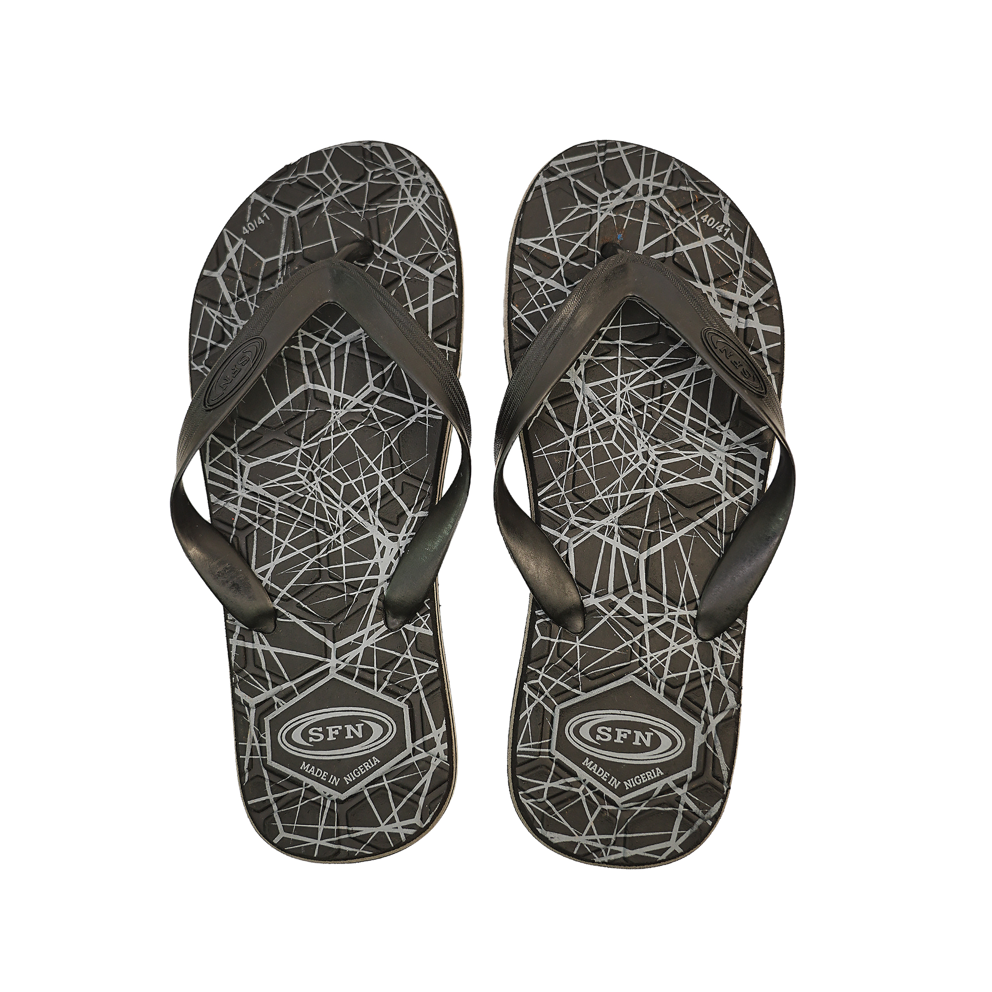 SNP Footwear Top Men's Flip Flops - Flat Beach Slippers Black