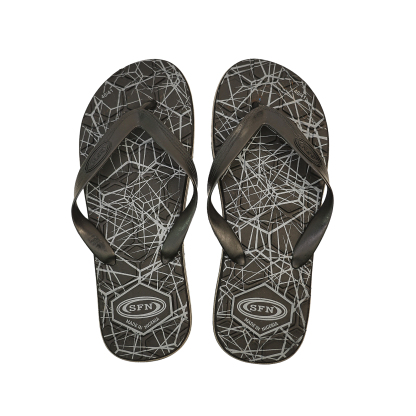 SNP Footwear Top Men's Flip Flops - Flat Beach Slippers Black